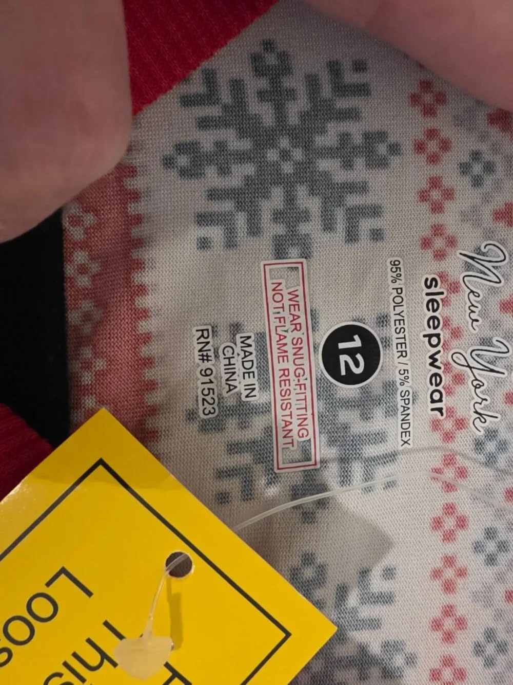 Jaclyn Girls Fair Isle Snowflake Pajama Set NWT Size 12 Christmas